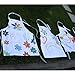 White fabric kids’chef apron to decorate with marker, paint, iron on or embroidery (M: 3-9 Years, 3-pc pack)