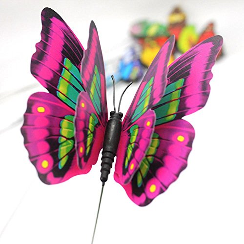 image for OWIKAR Flower Arrangement Butterfly Floral Picks Set of 10Pcs Colorful
