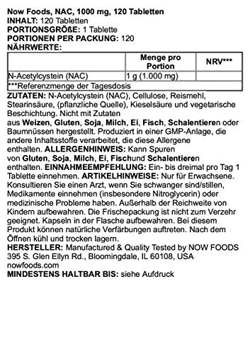 Shopus Now Supplements Nac N Acetyl Cysteine 1 000 Mg Free