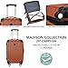 Travelers Club Madison Hardside Expandable Luggage with Cup/Phone Holder, Orange, Carry-On 20-Inch