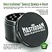 Masterdam Grinders Premium Large 2.5 Inch Herb Grinder with Pollen Catcher - 4 Piece Black Aluminum 