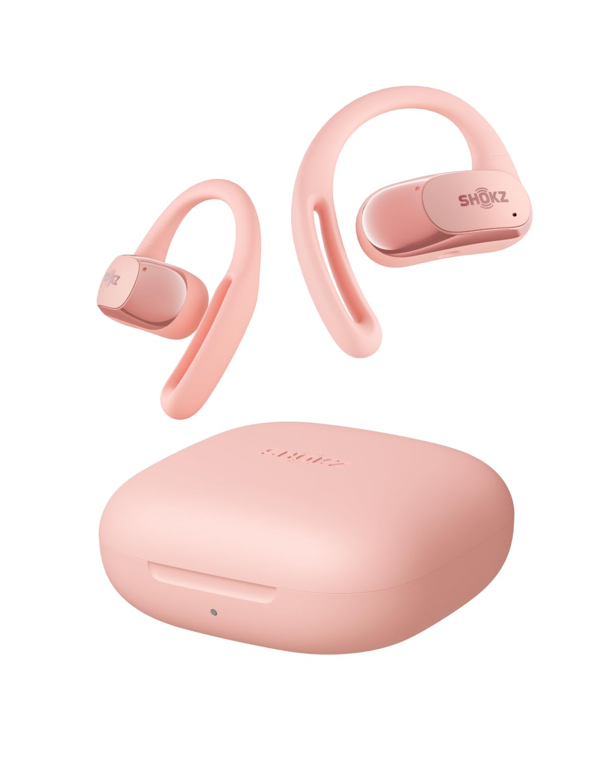 SHOKZ OpenFit Air - Open-Ear Headphones, True Wireless Earbuds, Water Resistant, Secure Earhooks for Daily Use, Pink