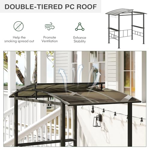 Tangkula 8x5 FT Hardtop Grill Gazebo Review: Double-Tiered Barbecue Shelter with PC Roof image 14