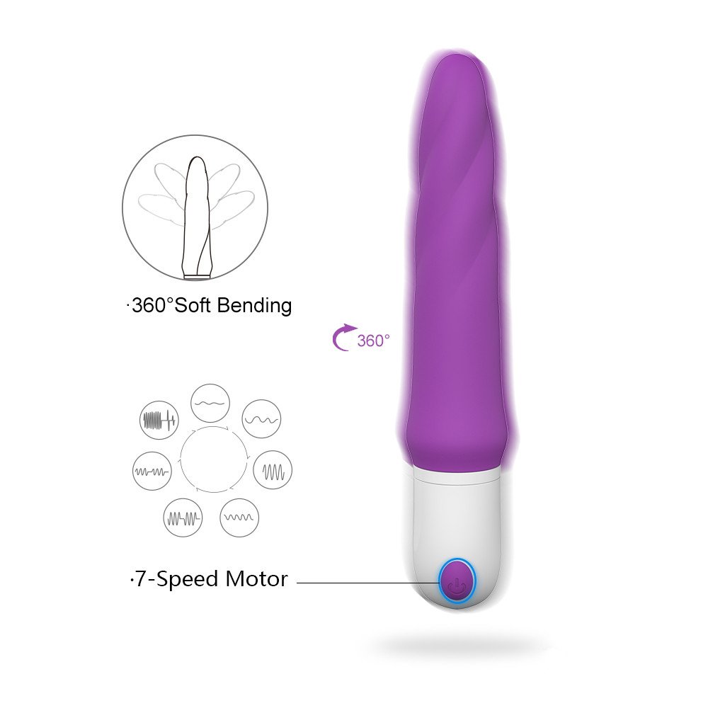 Aphrodite's silicone vibrator 6 inch Vagina Clitoris Vibrating Vibrator 7 Stimulation Modes G Spot Vibe - Quiet Adult Sex Toy for Women or Couples - Discreet Packaging
