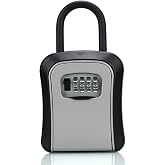 ABRA FOX Key Lock Box, Combination Lock box with Code for House Key Storage, Combo Door Locker (G7black-1pack)