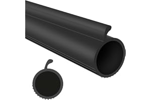 Taaizau Garage Door Bottom 0.19" P-Bulb Seal Strip, Replacement Rubber Weather Stripping, for Single Slot Overhead Door Weatherproof & Buffering (201''L, Black)