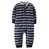 Carter's Baby Boys' Fleece Navy Striped Fox Jumper