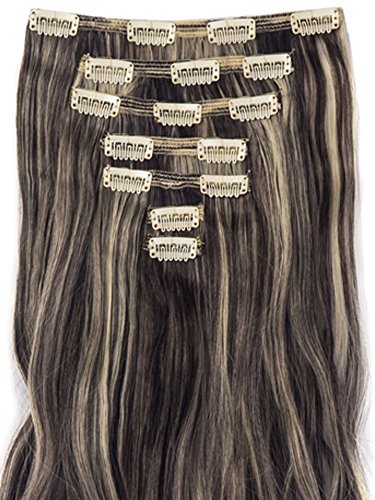 3-5 Days Delivery 7Pcs 16 Clips 24 Inch Wavy Curly Full Head Clip in on Double Weft Hair Extensions