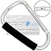 Shells Silver Color Extra-large D-Shape Super-handy Snap Hook Hanger Bags Holder Carrier Mommy Hook Carry Handle With Soft Foam Grip