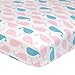 Just Born Sail Into Your Dreams Crib Sheet, Pink/Aqua Whales