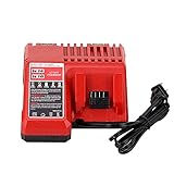ENERMALL M18 Battery Charger for Milwaukee 14.4V to 18V XC RED Lithium ion 48-11-1852 48-11-1850 48-11-1828 48-11-1815 Cordless Tool Batteries