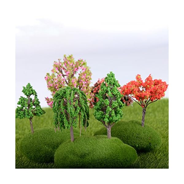 VOSAREA Micro Landschaft Ornament Kunststoff Künstliche Miniatur Baum für Garten Moos Bonsai Hause DIY Dekoration (Birne… – Bild 5