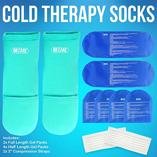BB CARE Cold Therapy Socks Reusable Cooling Socks for Hot Feet Ice