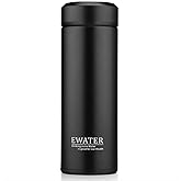 Glass Liner Vacuum Flask Stainless Steel Water Bottle Insulated Travel Coffee Mug,11oz,9oz Available(11oz, Black)
