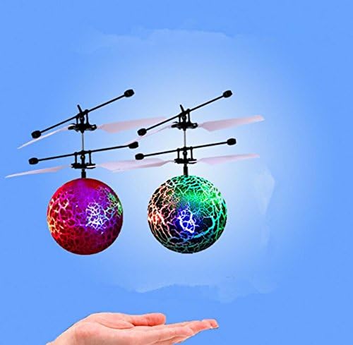 RC Flying Ball Crystal Rainbow Shinning Led Lights RC infrared Induction Helicopter Ball for Kids. Teenagers Flyings Toy