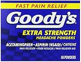 Goody's Extra Strength Headache Powders, 50 Powder Per Box (4 Pack)