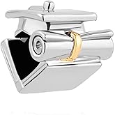 MiiFort Graduation Cap Charm fits Pandora Charms Bracelets Students Scroll Diploma Granddaughter Daughter Celebration Anniversary