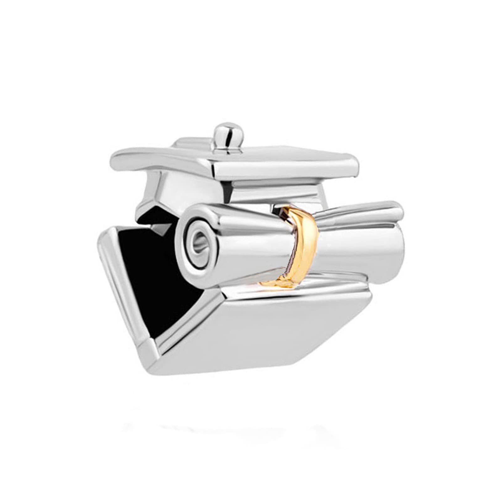 Graduation Cap Scroll Diploma Charm Compatible with Pandora Charms Bracelets Granddaughter Daughter Family Niece Jewellery