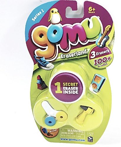 Spinmaster Series 1 Gomu Eraserland 3 Pack Eraser( 2+ 1 Secret Blind Eraser) Collectible Figure Eraser
