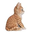 Pacific Giftware Realistic and Cute Orange Tabby Kitten Collectible Figurine Amazing Detail Glass Eyes Hand Painted Resin Life Size 8 inch Figurine Perfect for Cat Lover Collectible