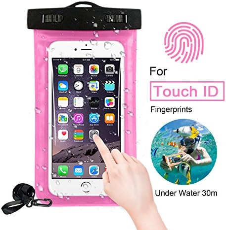 inxxmix Supernatural Phone Cases Waterproof Case with Super Sealability Technology, CellPhone Dry Bag Pouch with Sensitive PVC Touch Screen for Cellphone up to 6.0 " diagonal (Pink, 1 Pcs)