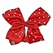 JoJo Siwa Large Cheer Hair Bow (Red w/Clear Rhinestones)