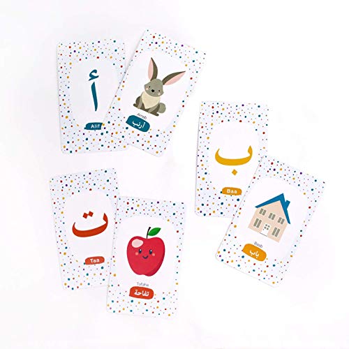 EALIVE Arabic Flash Cards Arabic Alphabet for Kids with English Transliteration Unique