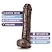 Eden Adult Sex Toys - 11.5 Inch Long Thrusting BBC Dildo - Ultra-Realistic, SkinLike Huge Thick Cock with Strong Suction Cup- Body Safe, Fragrance-Free PVC - Big Black Dildo for Luxurious Sensual Play