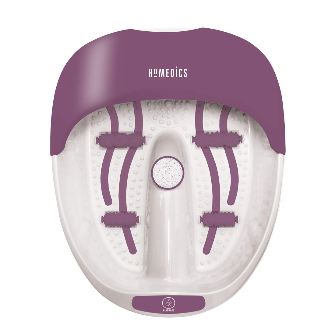HoMedics Luxury Foot Spa Massager Bath and Nail Kit, Pamper Your Feet with Keep Warm Heat, Bubbles, Pumice Stone Roller Massaging Tools, All In One Home Salon, Therapeutic Massage Tub and Pedicure Set