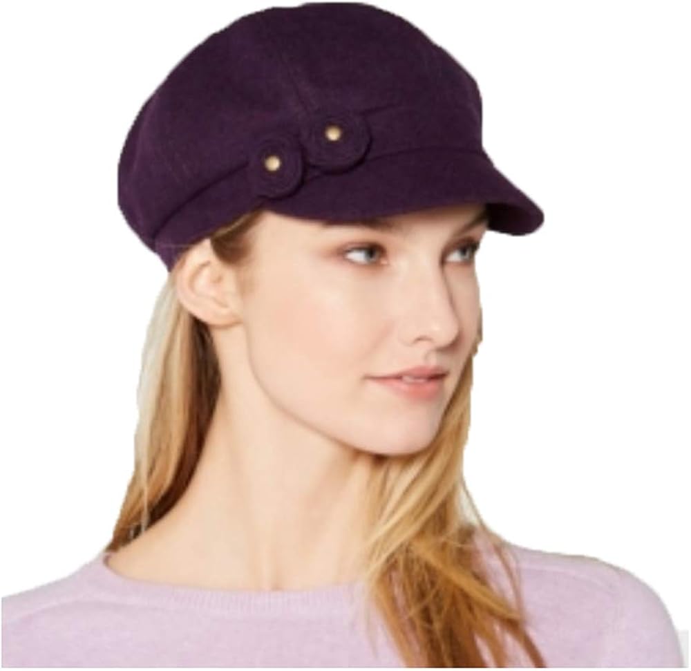 purple newsboy cap