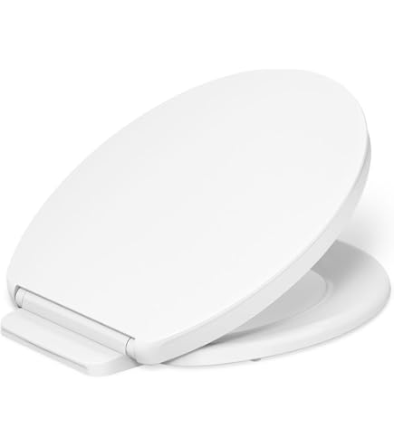 Kohler K-28005-0 Drift ReadyLatch Quiet Close Round Toilet Seat