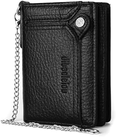 Amazon.com: MARSHAL Genuine Leather 8 Ball Logo Trifold Biker's