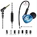 Dland in-Ear Sports Earphone Sweat-Proof, Metal Audiophile Level Wired Noise-isolating 3.5mm Plug Earbuds Headphone Earphone with Mic for Running/Exercising(Blue)