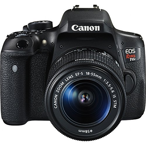 Canon-EOS-Rebel-T6i-Digital-SLR-Camera-Video-Creator-Kit-18-55mm-Zoom-Lens-Rode-Video-Mic-32GB-64GB-SDXC-Memory-Bundle-Pro-Wide-Angle-Lens-2x-Telephoto-Lens-Converter-Extra-BatteryDSLR-Bag