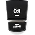 LIMBQS Parking Brake Button for BMW F10 F01 F15, E-Brake Switch Chrome Stickers for 5 7 X5 Series (Black)