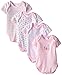 Spasilk Baby-Girls Newborn 4 Pack Flower Bodysuit