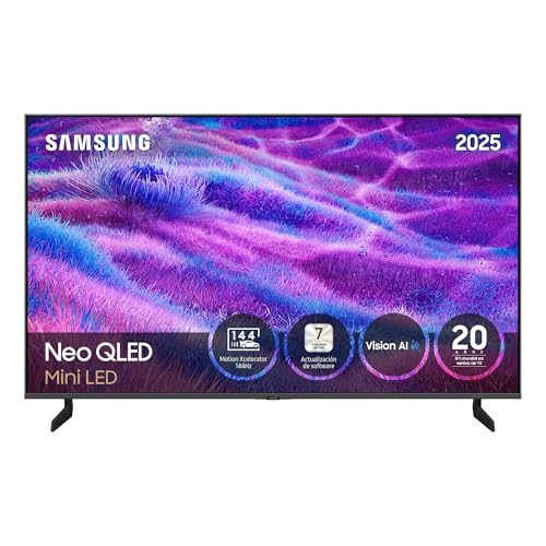TV 50 Pulgadas Neo QLED QN80F 4K Mini LED Smart TV con Vision AI, Quantum Matrix Technology Core, Motion Xcelerator 144Hz y Gaming Hub