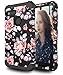 OBBCase Essential Phone PH-1 Case, Essential Phone PH-1 Floral Case Girls,Three Layer Heavy Duty Hybrid Protective Case High Impact Resistant Case for Essential Phone PH-1 Rose Flower Black