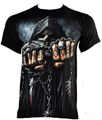 Spiral Direct Unisex-adults Game Over T Shirt - X-Large, Black