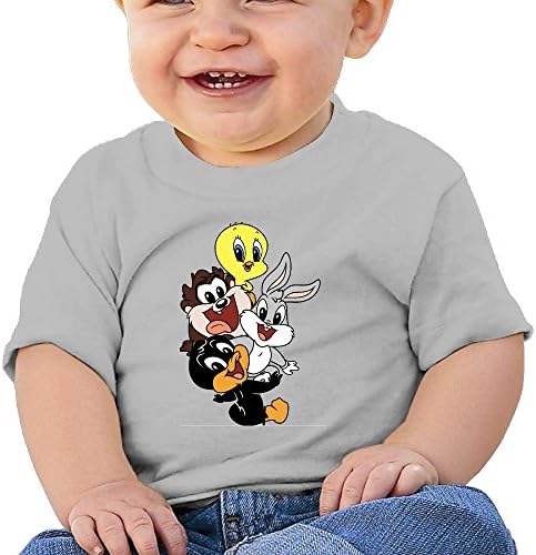 Quxueyuannan Looney Tunes Washed Cotton Baby Boy Shirt Cute Summer T Shirt Funny