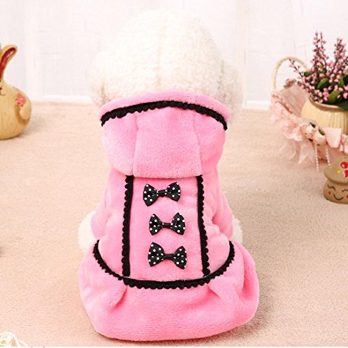 Iuhan Fashion Dog Coat Jacket Pet Supplies Clothes Winter Apparel Puppy Costume (S, Pink)