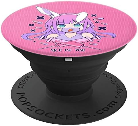 Japanese Anime Girl pills Bunny - Pastel menhera Sick PopSockets PopGrip: Swappable Grip for Phones & Tablets