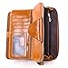 Yafeige Large Luxury Women's RFID Blocking Tri-fold Leather Wallet Zipper Ladies Clutch Purse