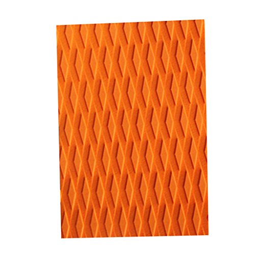 MonkeyJack 8 Pieces Orange Non-slip Diamond Grooved EVA Surfboard Skimboard Shortboard Surf Traction Pad Deck Grip Tail Pads Accessories