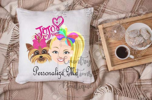 Amazon Com Jojo Siwa Personalized Pillow 12 X 12 Personalize