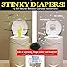 All-Natural Air Purifier & Diaper Pail Deodorizer, Home & Nursery Odor Eliminator: 1 Adhesive Holder, 1 Linen Bag & 8 Bamboo Charcoal Carbon Filters (Use in Dekor, Diaper Genie, & other pails)