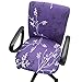 Echaprey One-Piece Stretchy Washable Rotating Swivel Computer Office Chair Covers Removable Dining Chair Covers (Pattern 5)