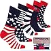 socks n socks-Men's 5-pair Cotton Patriot USA Socks American Flag Socks Gift