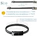Bracelet USB Type C Cable Data Sync Durable Leather Braided Wrist Bracelet Portable Short Type C Charging Cable Compatible Galaxy S8+,HTC 10/U11,OnePlus 2/3T,Huawei P9/10 ect (Black-7.9 inch)