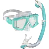 U.S. Divers Sideview II Combo LX 2pc Snorkel TEAL/BEIGE